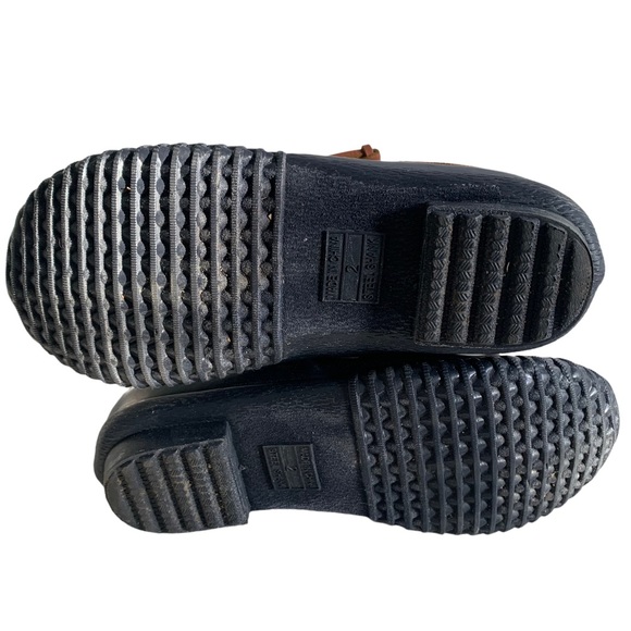 Stevies Kids Sz 2 Navy Brown Duck Boots - Picture 3 of 5